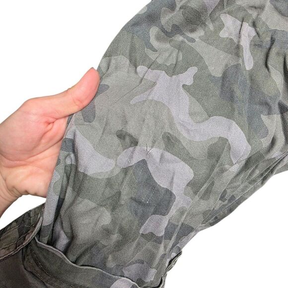 Woman Within Green Camouflage Cotton Cargo Pants 22W - Picture 2 of 5